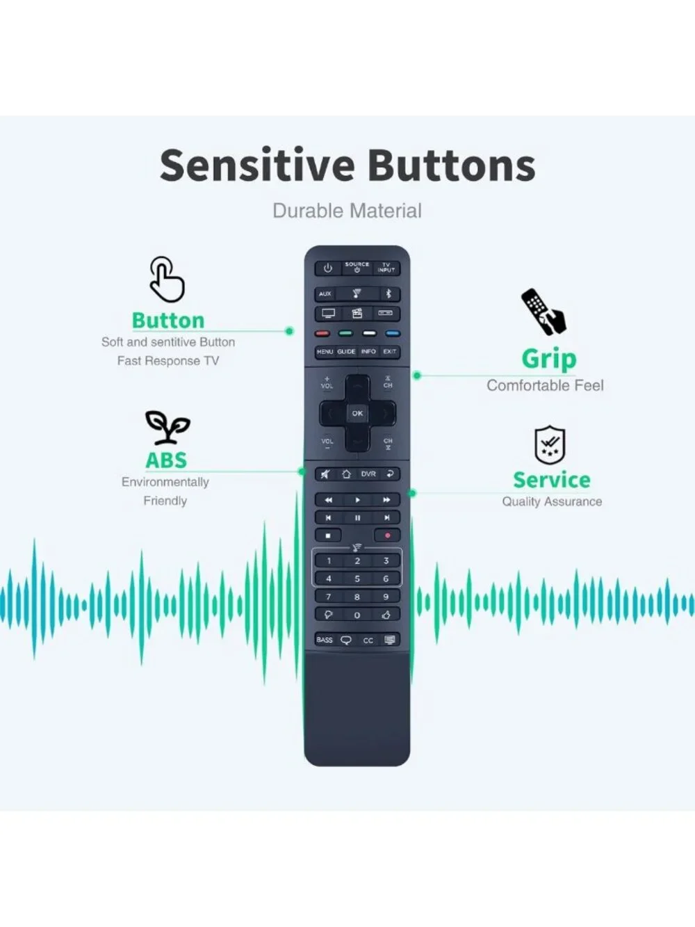 Universal Replacement Remote for Hi-Fi Soundbar, Compatible with SoundTouch 300